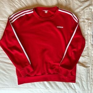 Size medium red adidas crewneck
